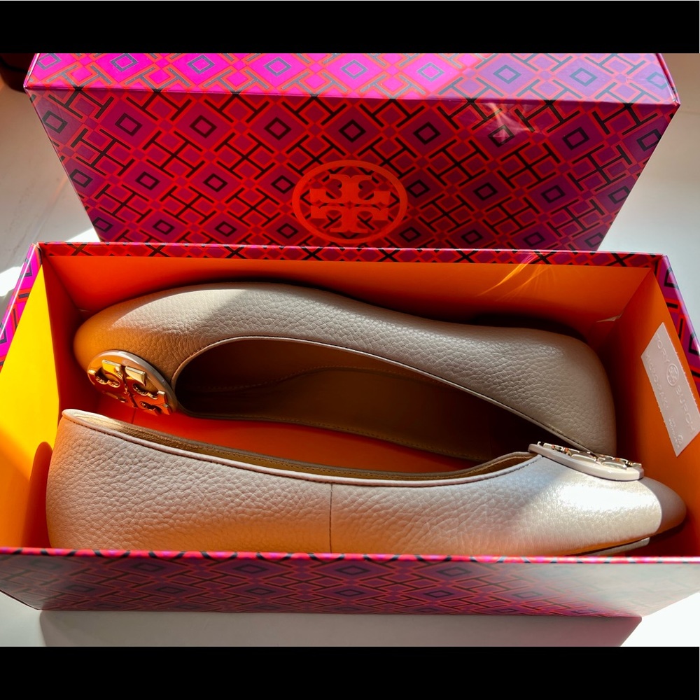 Tory Burch Claire Ballet Flat Tumbled Leather size 8